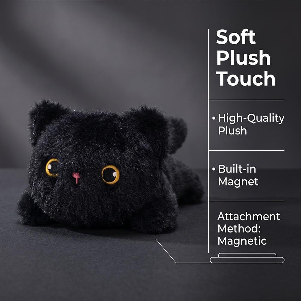 🐈 Magnetic Plush Cat Car Decor 🐱