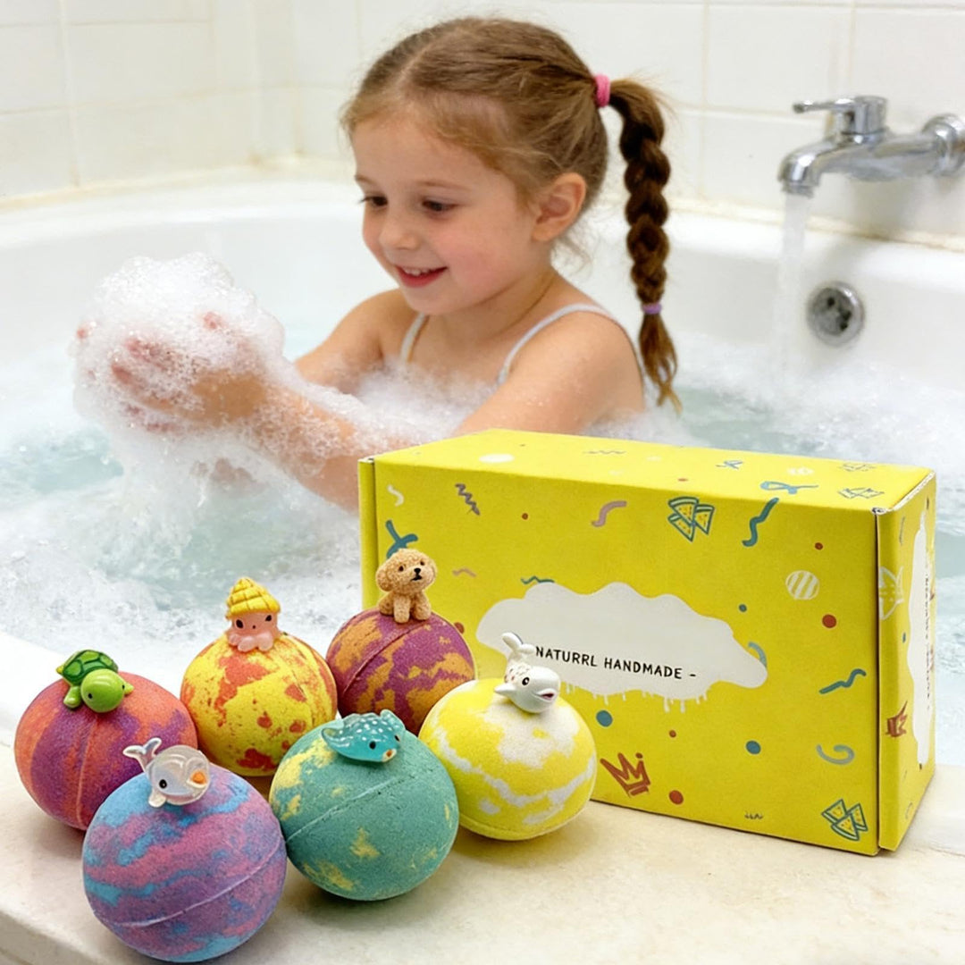 6Pcs Exploding Bath Bomb, Children's Bath Bomb (with small toys)