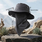 Breathable Fisherman Hat with Detachable Face Mask