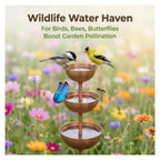 🐦 Rain Catcher Bird Bath Stake 🦋