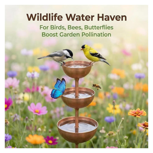 🐦 Rain Catcher Bird Bath Stake 🦋