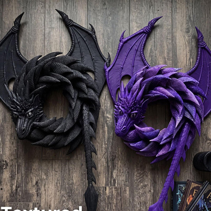 🐉 Handmade Dragon Wreath Wall Decor✨Gothic Fantasy Door Hanging ✨(20cm)