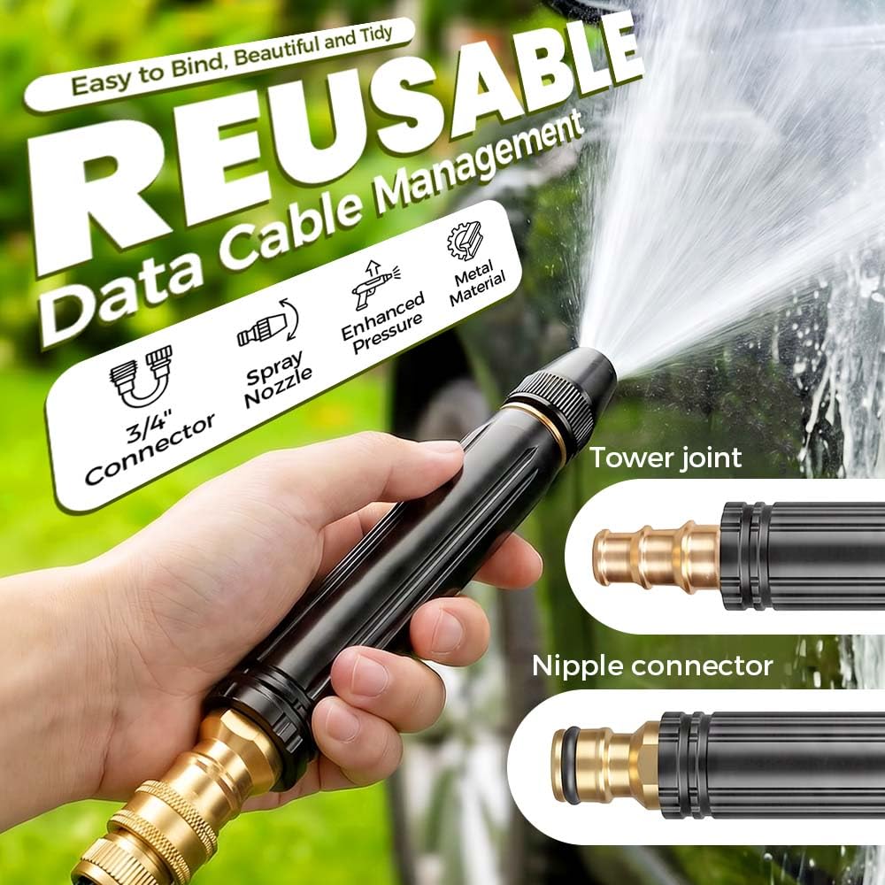High Pressure Power Washer Nozzle with Connector Set ✨