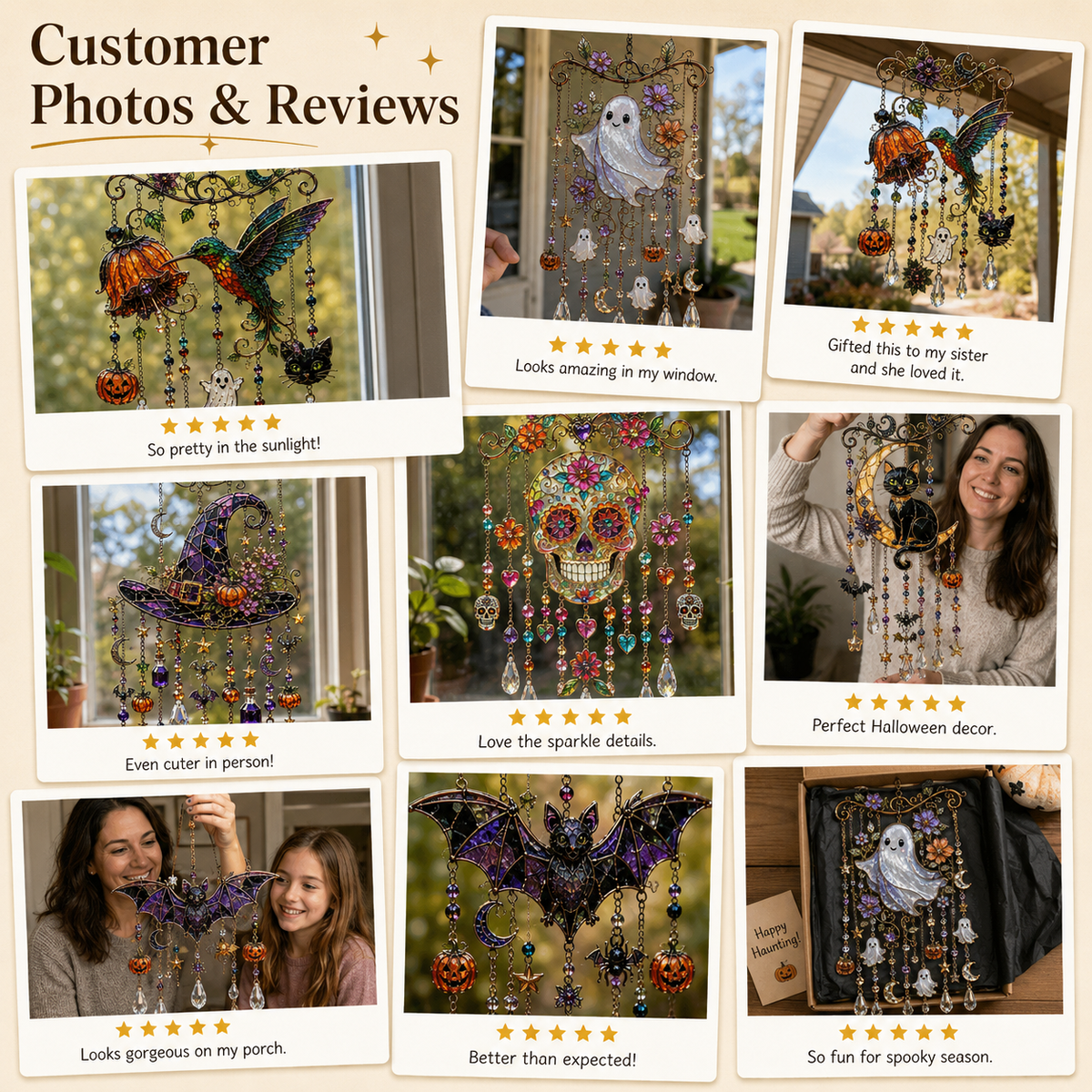 🔥Halloween Suncatcher Wind Chime👻