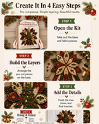 🎄Beginner-Friendly Oversized Christmas Character Quilted Door Hanger Sewing Kit | Complete Kit with All Tools & Step-by-Step Guide Included 💕