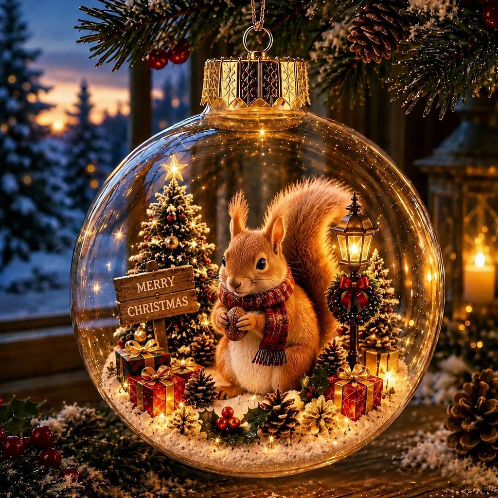 🔥LAST DAY 50% OFF - 🎄Glowing Christmas Diorama Ornament – A Tiny Winter World in Your Hands