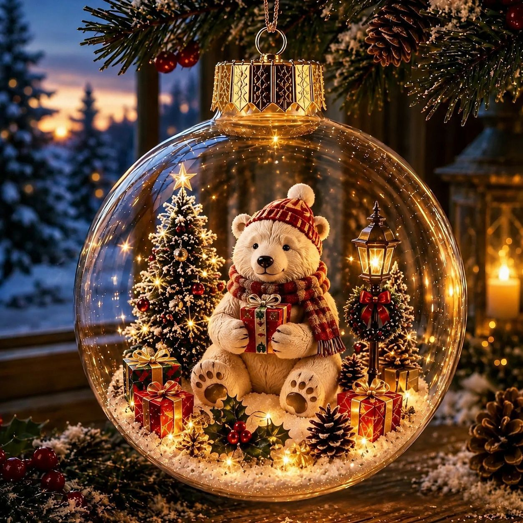 🔥LAST DAY 50% OFF - 🎄Glowing Christmas Diorama Ornament – A Tiny Winter World in Your Hands
