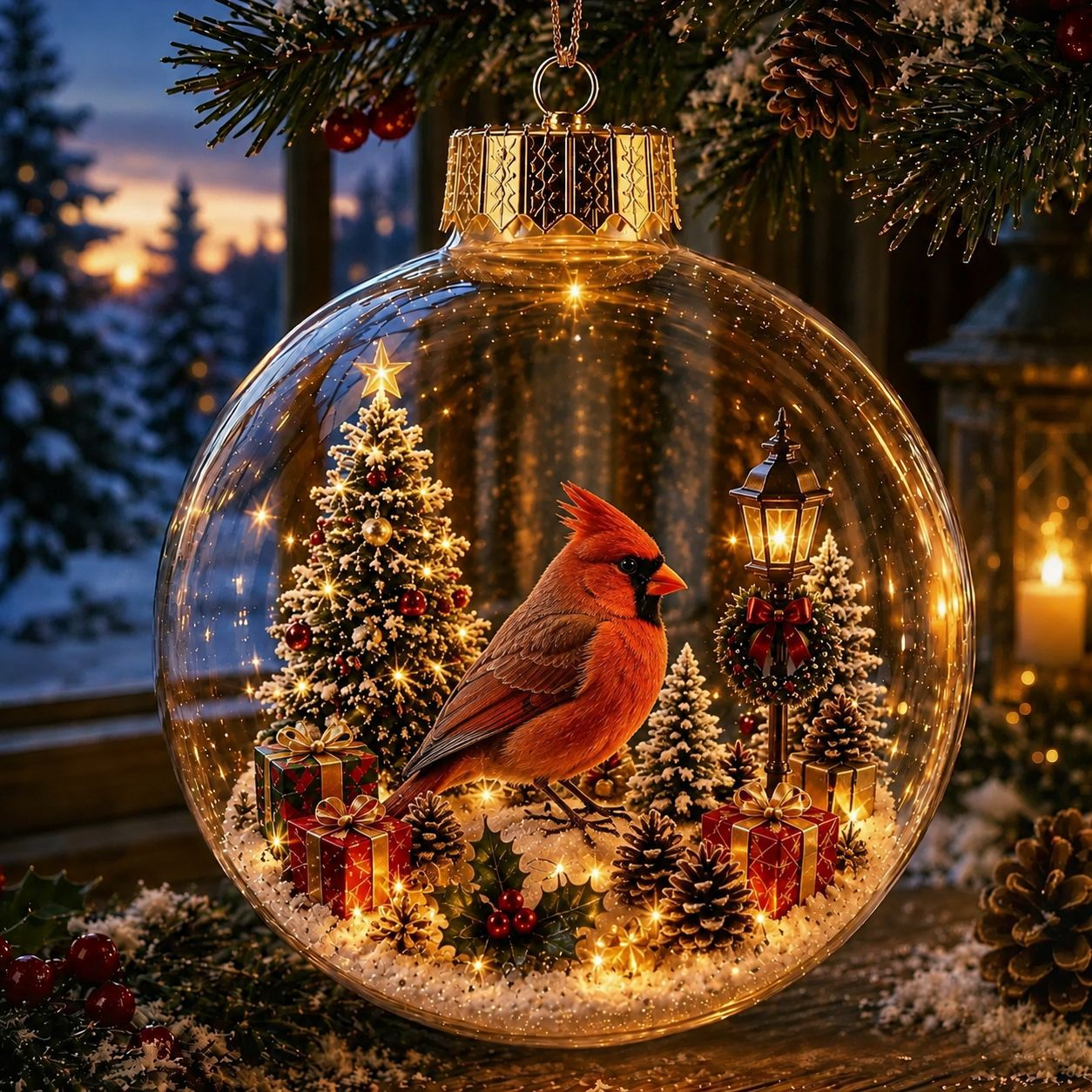 🔥LAST DAY 50% OFF - 🎄Glowing Christmas Diorama Ornament – A Tiny Winter World in Your Hands