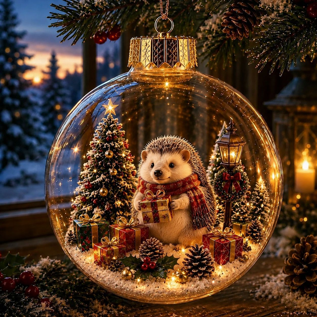 🔥LAST DAY 50% OFF - 🎄Glowing Christmas Diorama Ornament – A Tiny Winter World in Your Hands