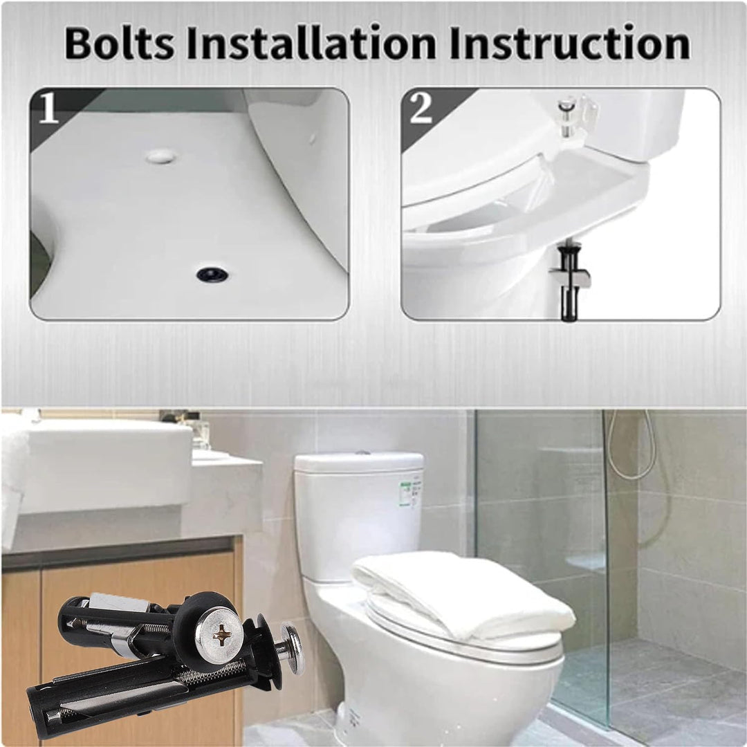 ✨ 2 Set Heavy Duty Toilet Seat Bolts Kit 🚽
