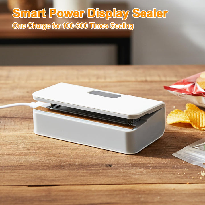 Mini Bag Sealer, Rechargeable Sealer Machine with LED Power Display