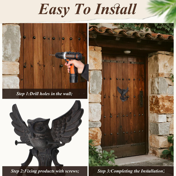 Owl Door Knocker – Heavy Duty Iron Door Handle