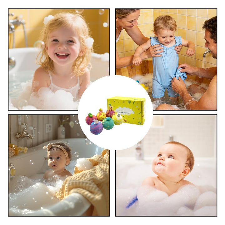 6Pcs Exploding Bath Bomb, Children's Bath Bomb (with small toys)