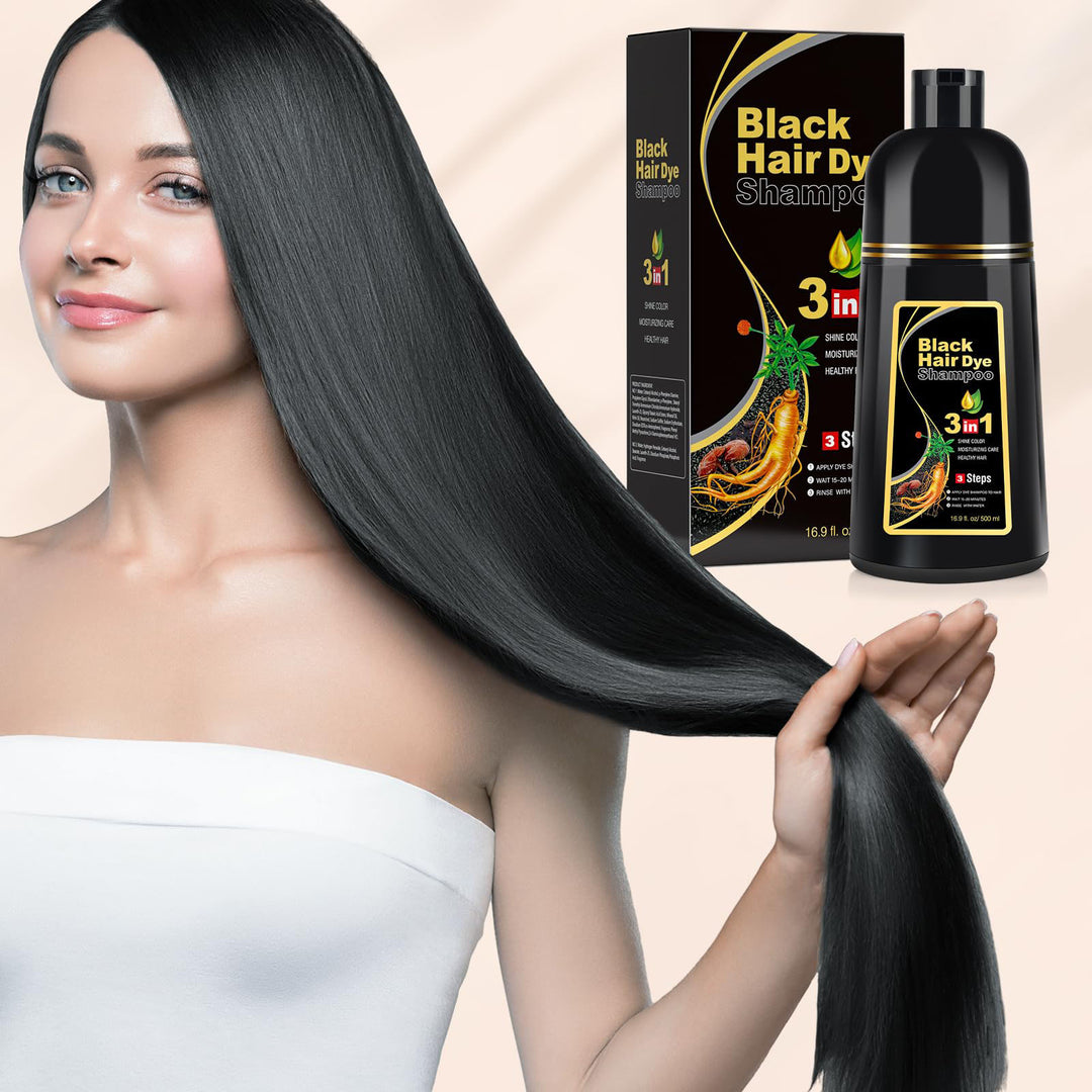 Dark Brown Hair Color Shampoo for Gray Hair 500ML Hair Dye Shampoo for Men & Women