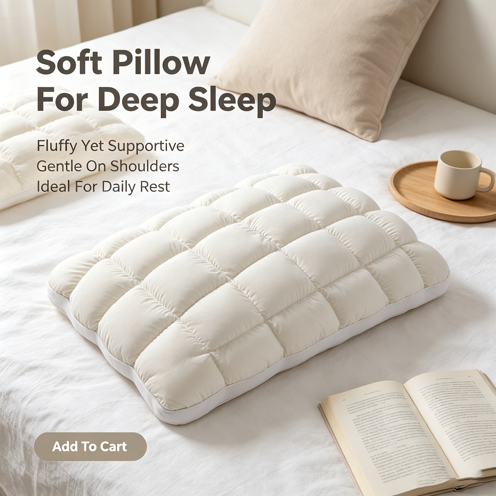 🔥 🔥Cooling Marshmallow Puff Pillow 🛌 ✨