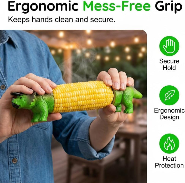 🦖 Funny Dinosaur 🌽 Corn Cob Holders