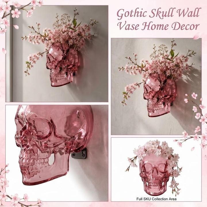 🔥  🔥 Gothic Skull Wall Vase 💀 Hanging Planter for Any Flower 🌸