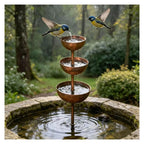 🐦 Rain Catcher Bird Bath Stake 🦋