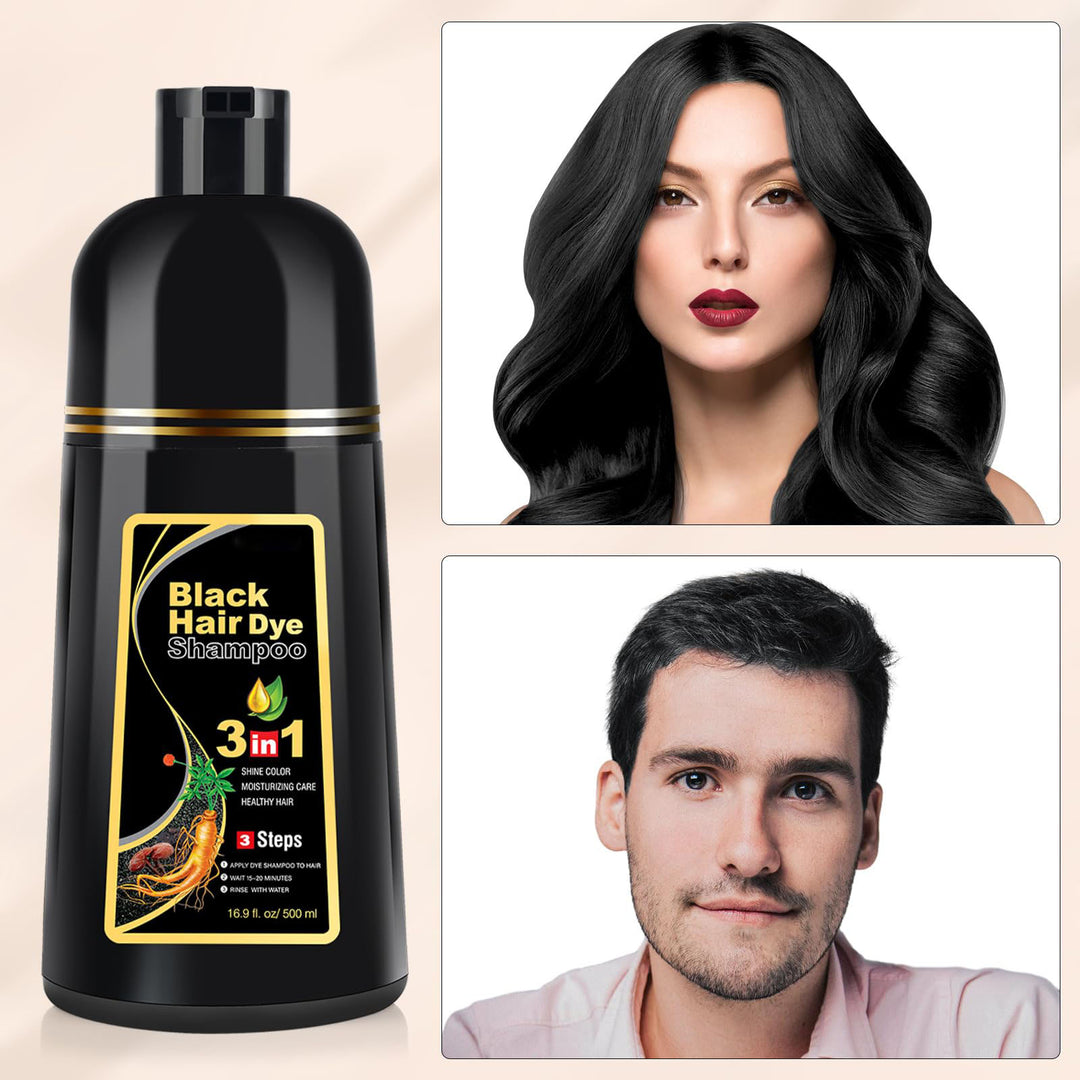 Dark Brown Hair Color Shampoo for Gray Hair 500ML Hair Dye Shampoo for Men & Women