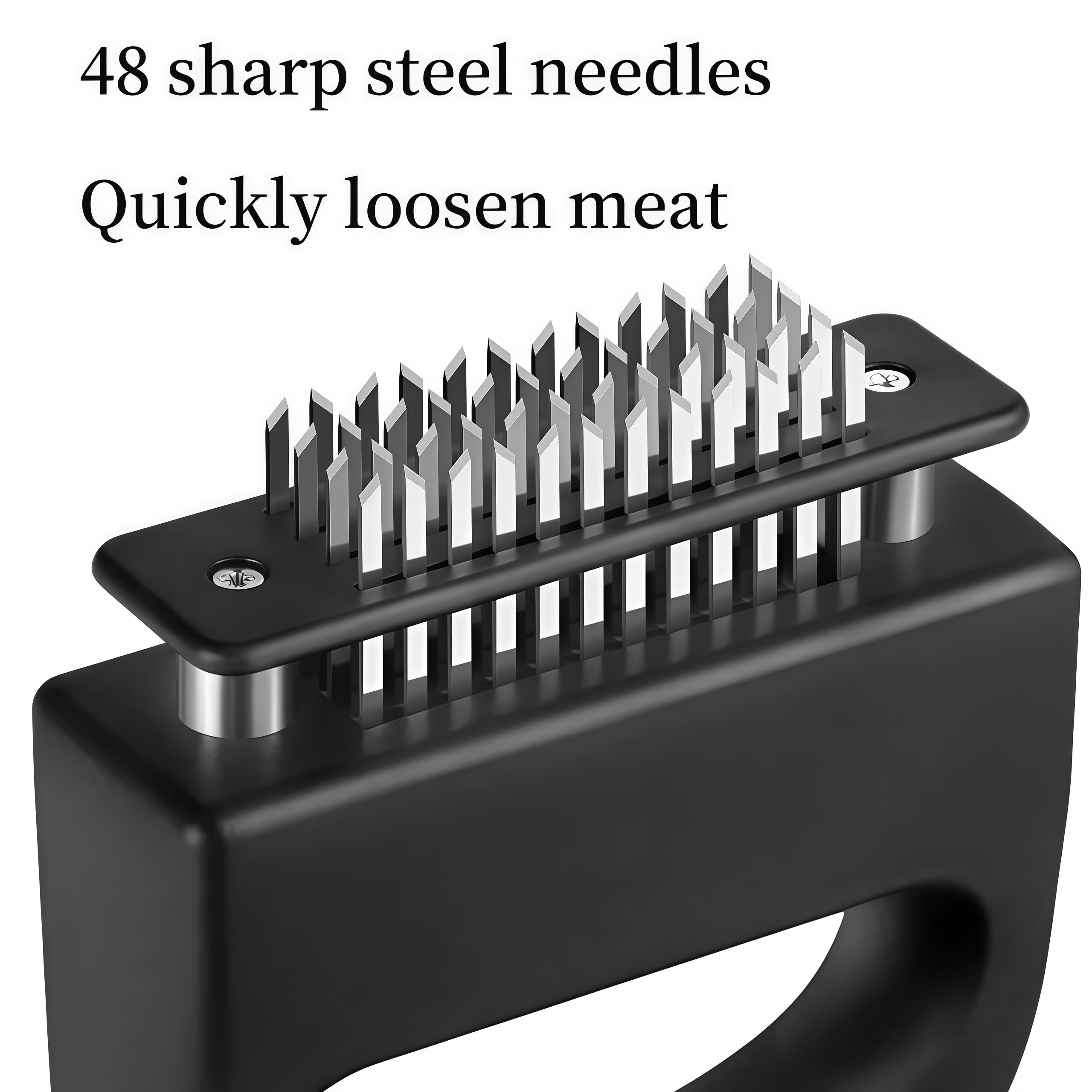 🥩 Meat Tenderizer with 48 Stainless Steel Ultra Sharp Needle Blades