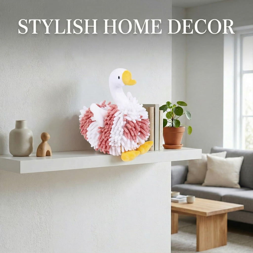 🦢 Swan Cartoon Swan Fuzzy Ball Hand Towels
