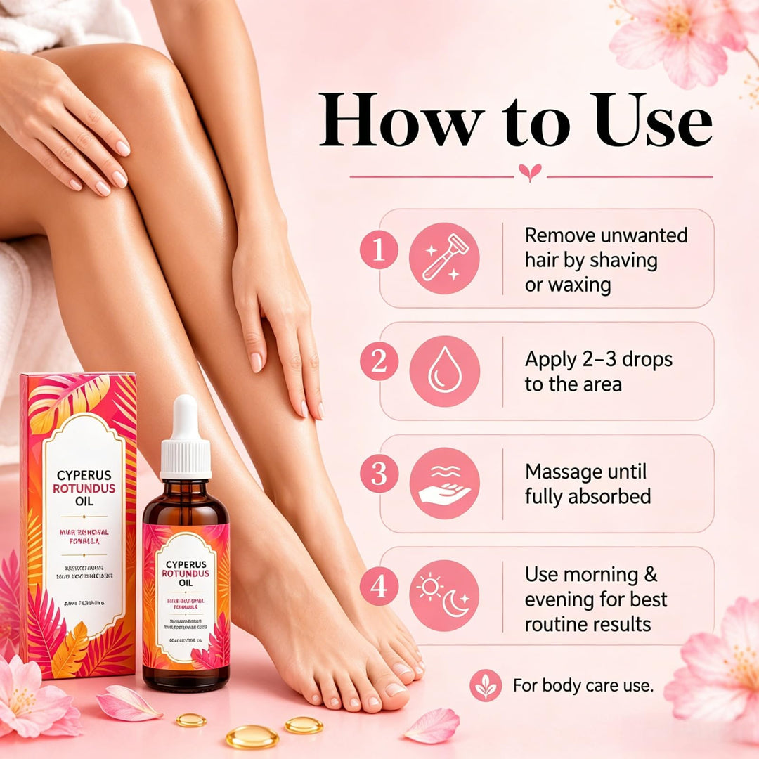 ✅ HER+ 🔥 Cyperus Rotundus Oil for Hair Removal ✨