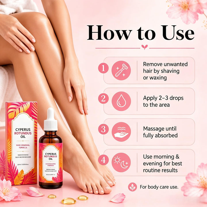 ✅ HER+ 🔥 Cyperus Rotundus Oil for Hair Removal ✨