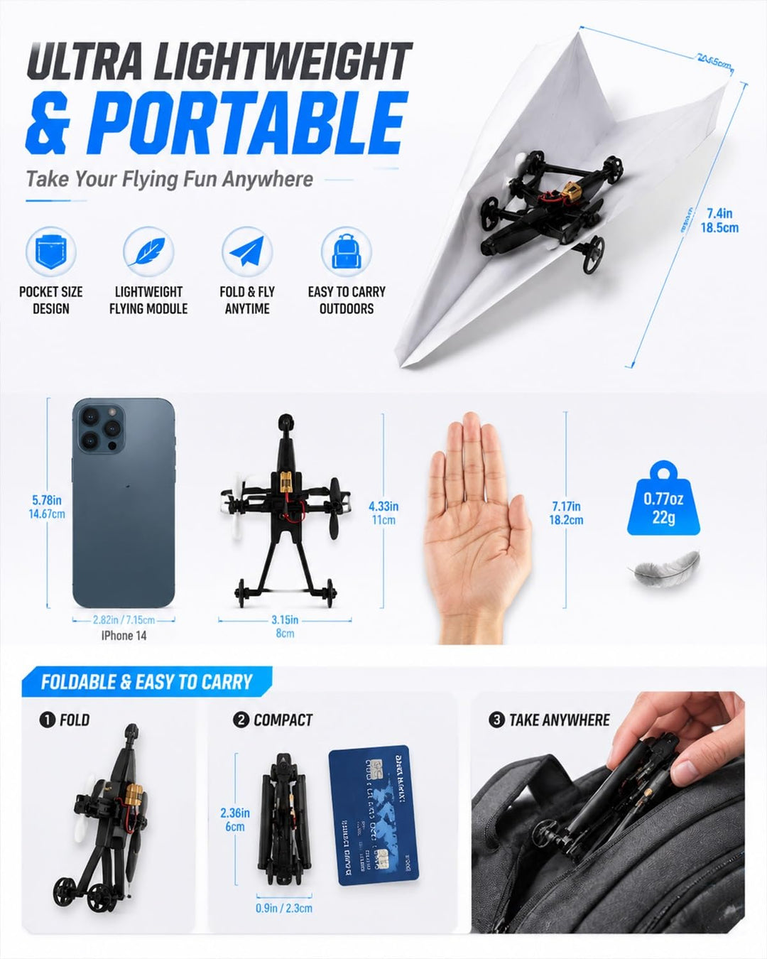 🔥 DIY RC Paper Airplane Kit 🛩️ 🛩️（Includes three rechargeable batteries）