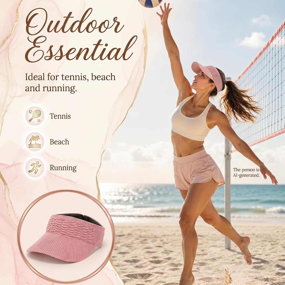 ☀️ Women's High Ponytail Sun Visor Hats 🧢