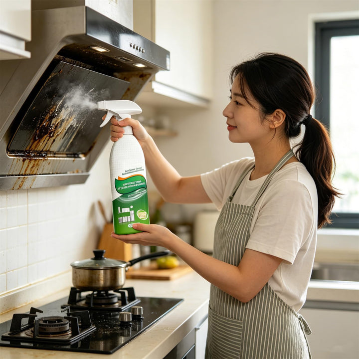 Heavy Duty Oil Stain Remover, 318ml Multi-Purpose Kitchen Cleaner Spray For Cooktop