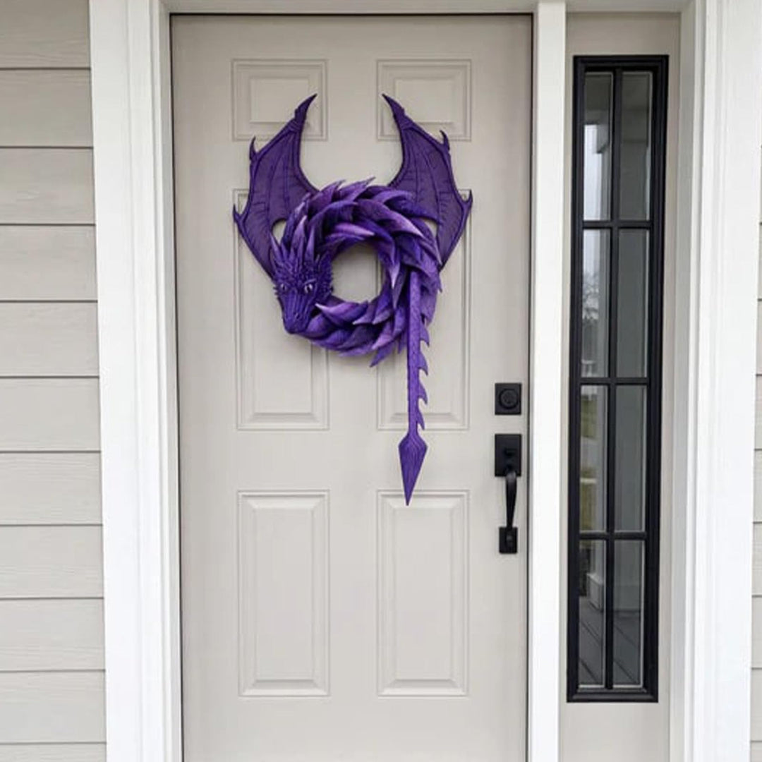 🐉 Handmade Dragon Wreath Wall Decor✨Gothic Fantasy Door Hanging ✨(20cm)