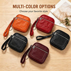 ✨ Square Leather Mini Card Wallet 👛 Coin Purse