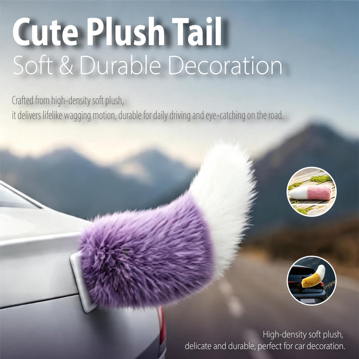 Remote Control Electric Wagging Plush Tail, Cute Animal Trunk Decoration