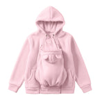 Winter Mom Cozy Fleece Thicken Kangaroo Carrier Coat Clothing