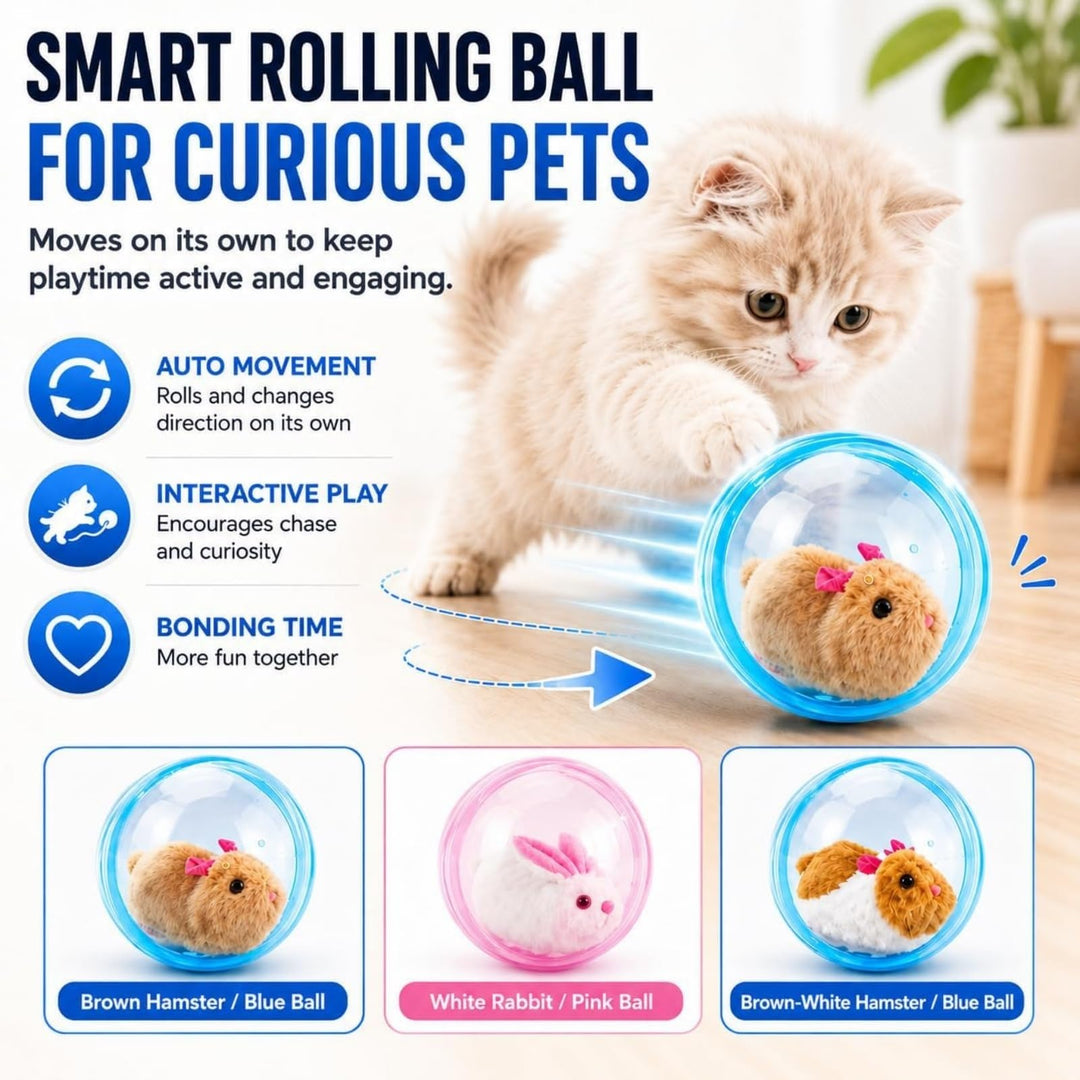 ✅ 2026 New Self-Rolling Interactive Cat Ball ✨