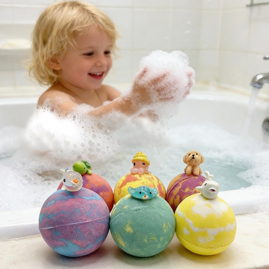 6Pcs Exploding Bath Bomb, Children's Bath Bomb (with small toys)