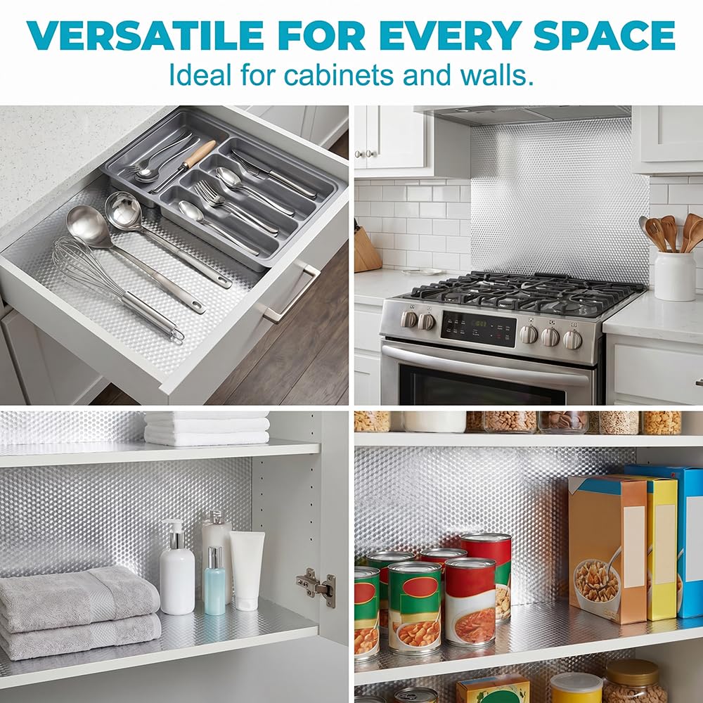 Stainless Steel Kitchen Oil-Proof Adhesive Wallpaper Roll ✨✨