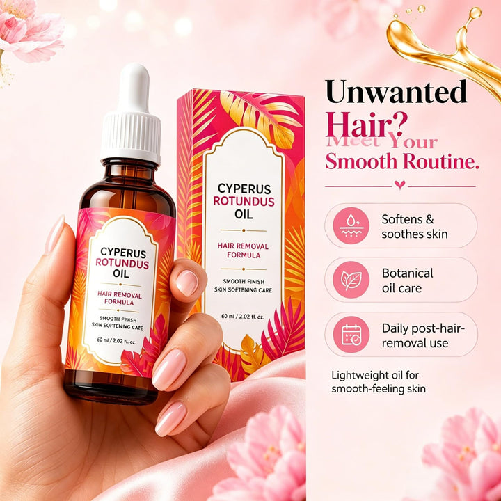 ✅ HER+ 🔥 Cyperus Rotundus Oil for Hair Removal ✨