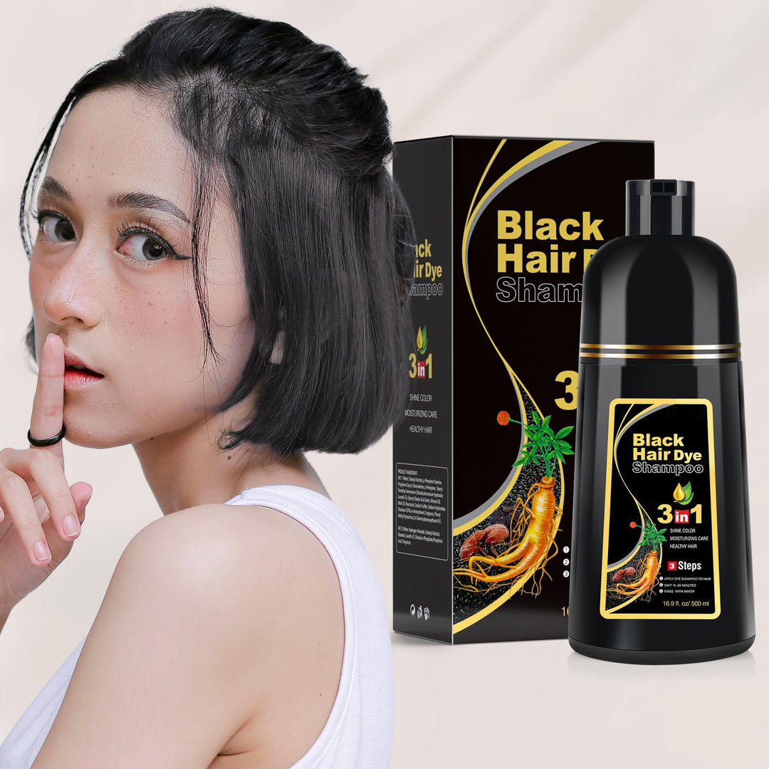 Dark Brown Hair Color Shampoo for Gray Hair 500ML Hair Dye Shampoo for Men & Women