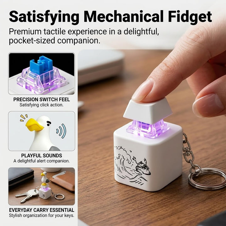 😀 Seagull Sound Keychain with LED Light & Button 🔥