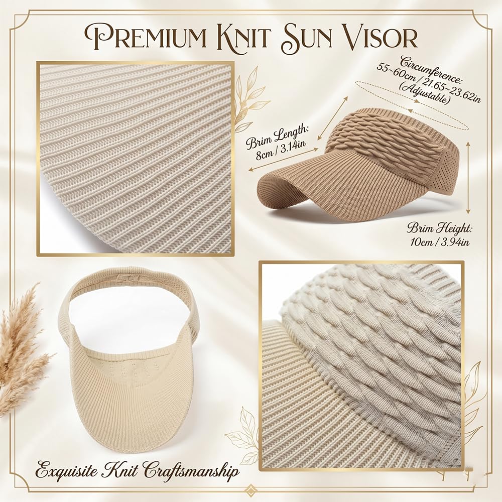 ☀️ Women's High Ponytail Sun Visor Hats 🧢