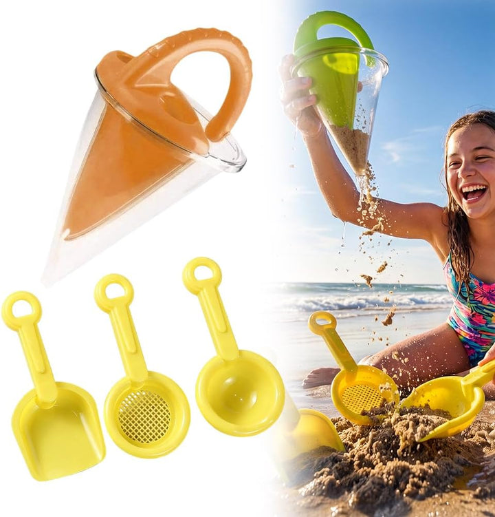 ✨ 🔥 Drippy Sand Castle Maker and Spilling Funnel Sand Toy ✨ Professional Sand Castle Building Kit（❤️Three sand-digging tools will be given away❤️）