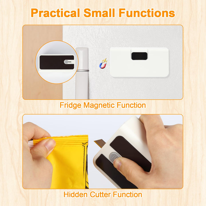 Mini Bag Sealer, Rechargeable Sealer Machine with LED Power Display
