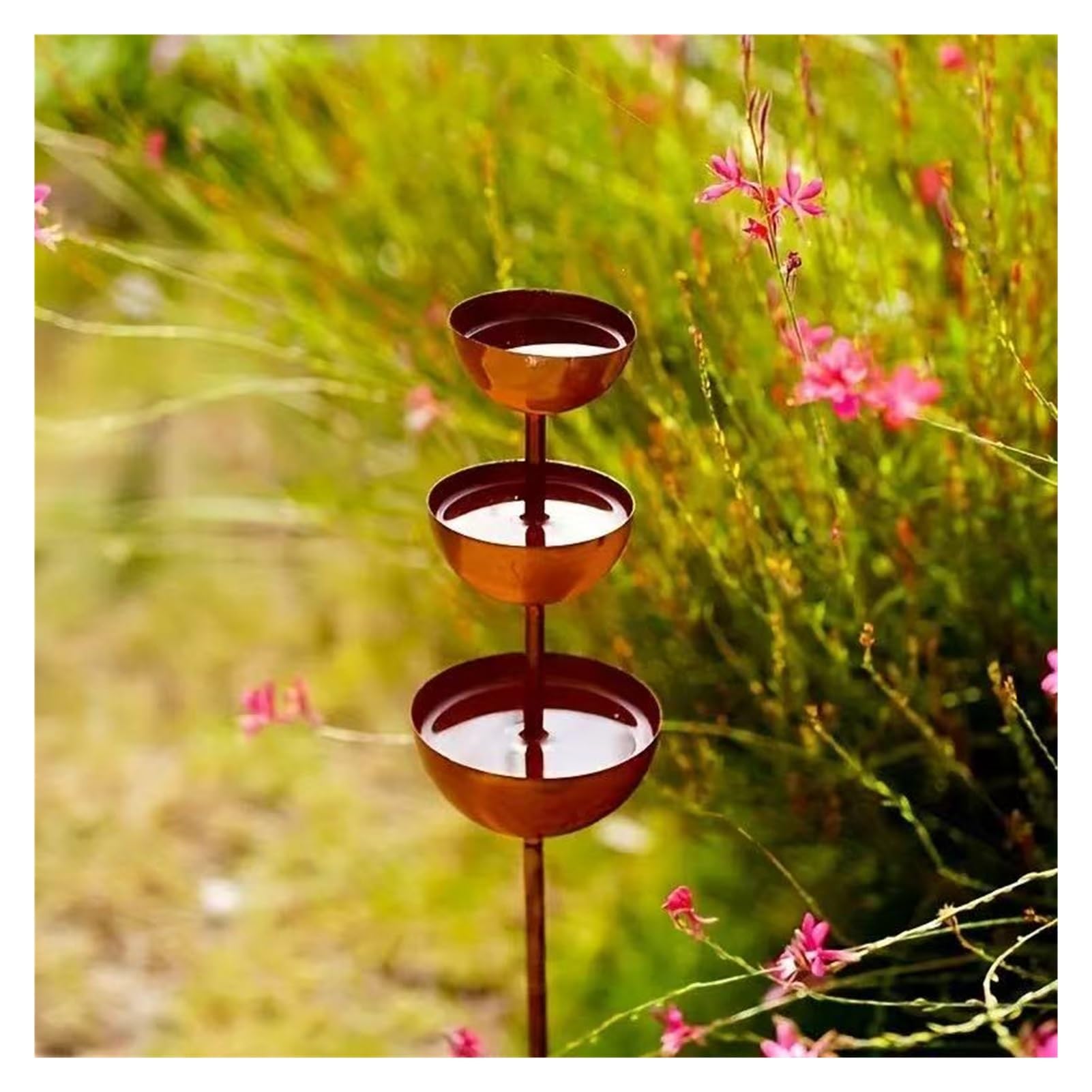 🐦 Rain Catcher Bird Bath Stake 🦋