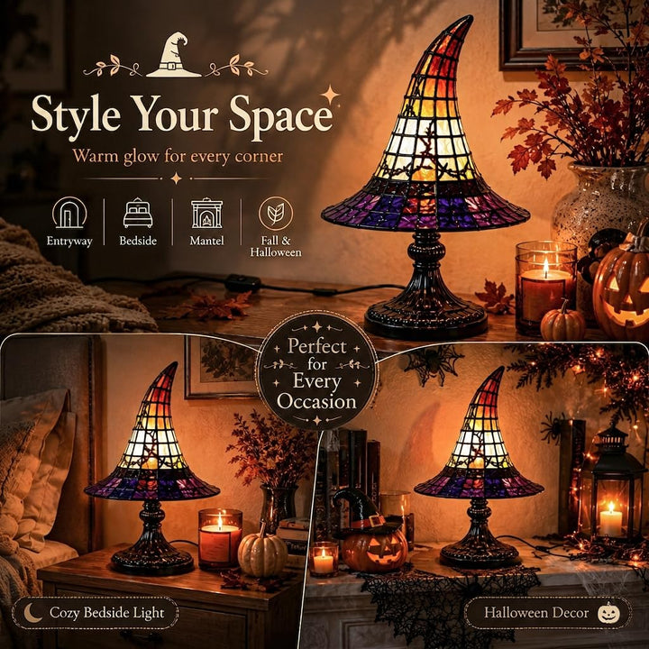 Stained Glass Witch Hat Lam 🎃