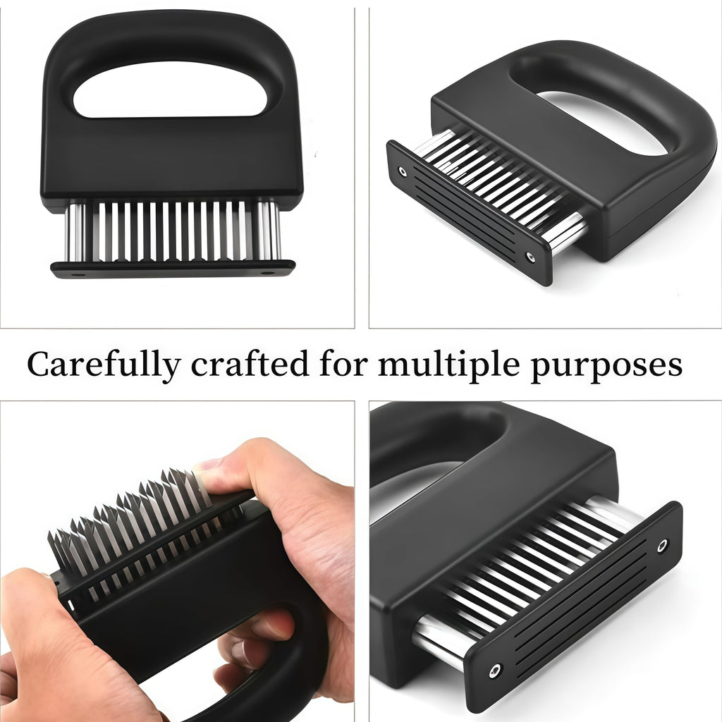 🥩 Meat Tenderizer with 48 Stainless Steel Ultra Sharp Needle Blades