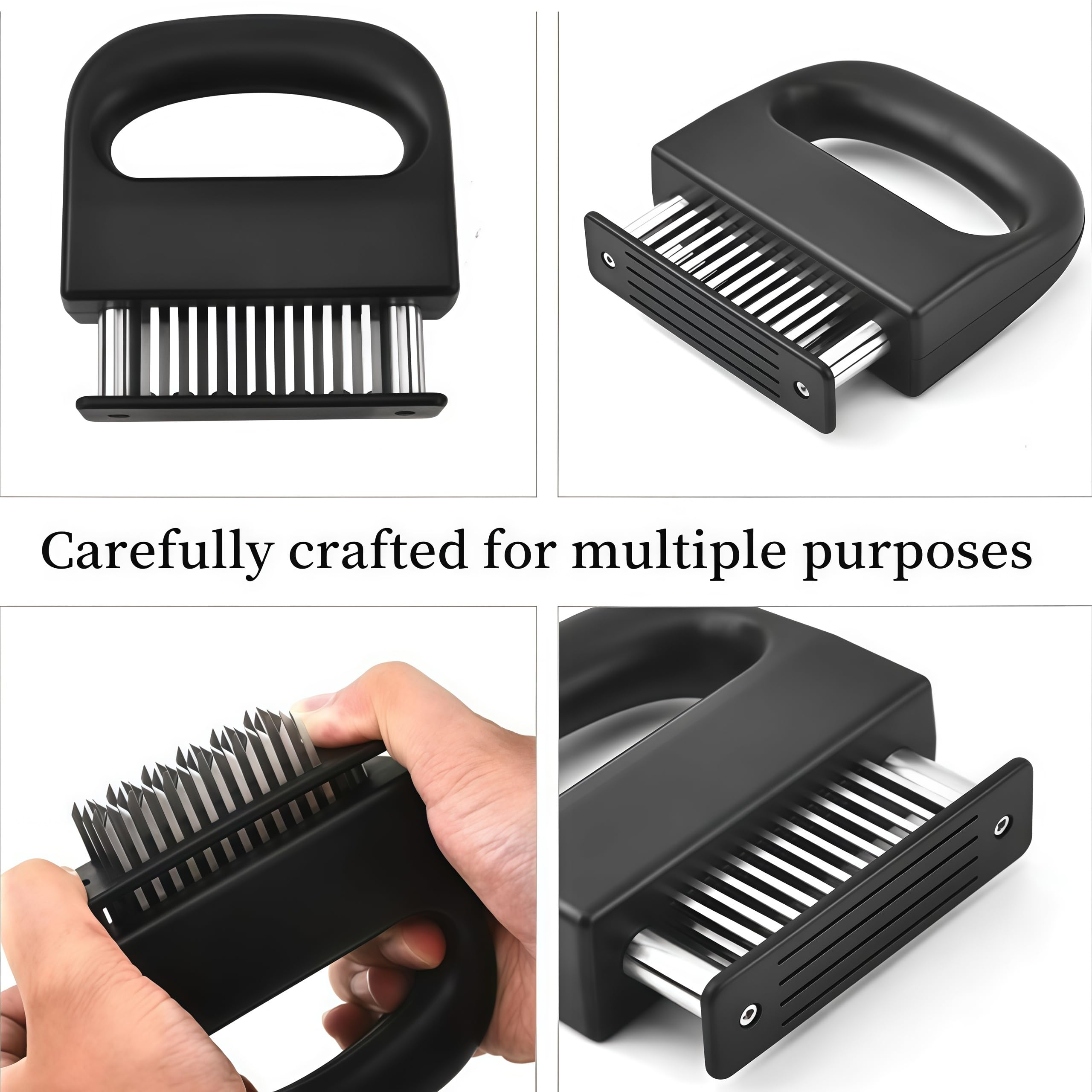 🥩 Meat Tenderizer with 48 Stainless Steel Ultra Sharp Needle Blades