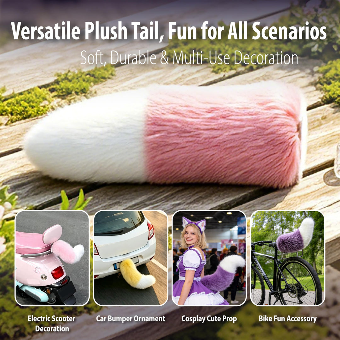 Remote Control Electric Wagging Plush Tail, Cute Animal Trunk Decoration