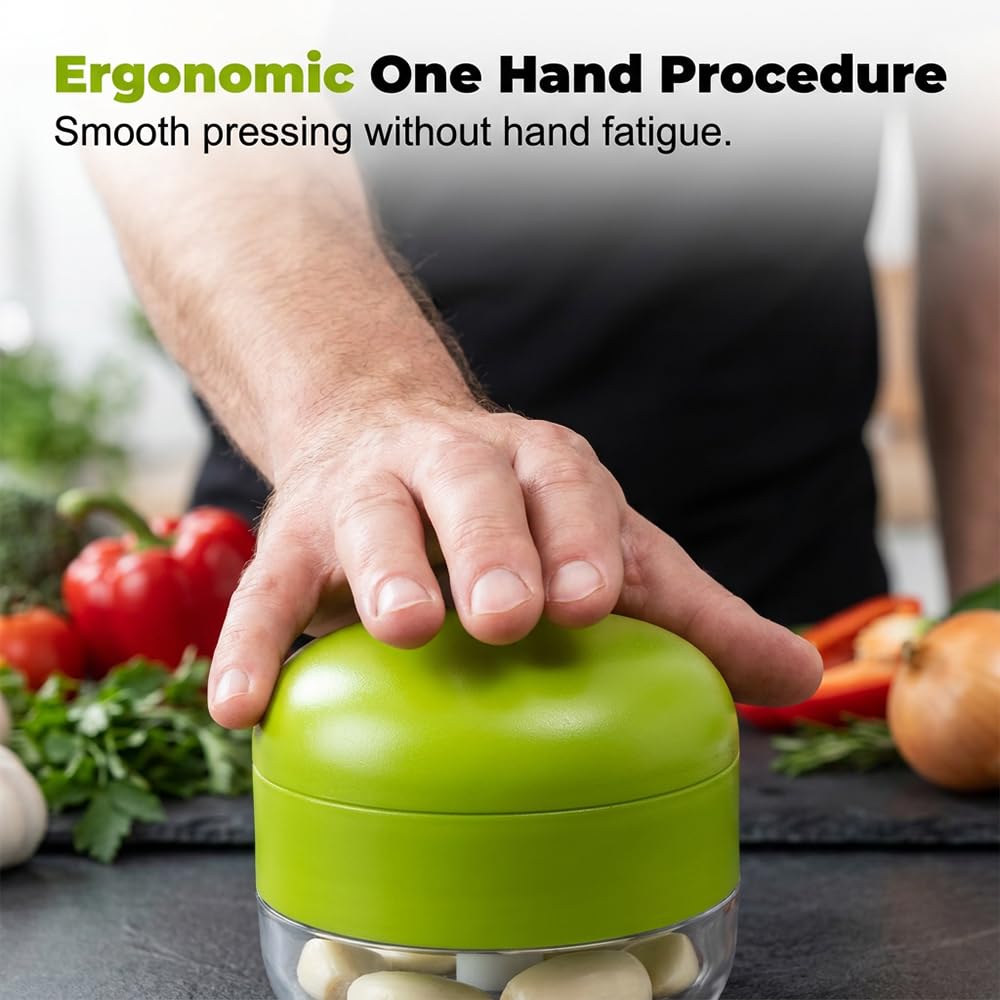 ✨ Mini Garlic Chopper and Press with Container Set 🧄