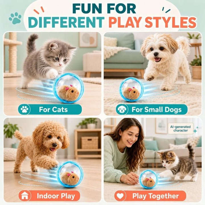 ✅ 2026 New Self-Rolling Interactive Cat Ball ✨